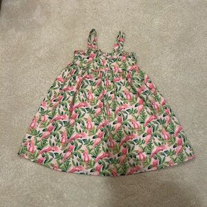 Janie and Jack Pink and Green Tropical Print Dress in Size 12